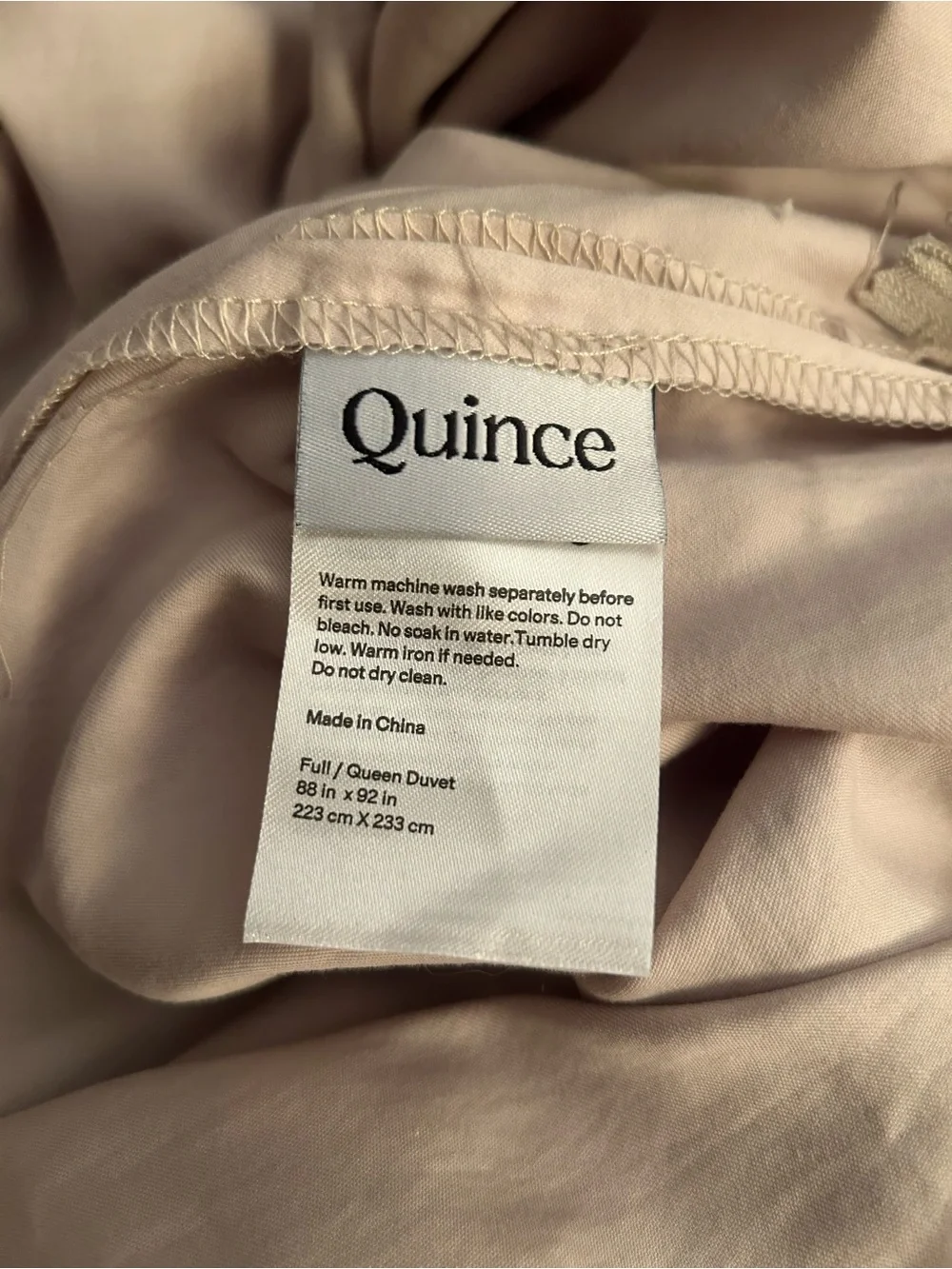 Quince light gray duvet cover